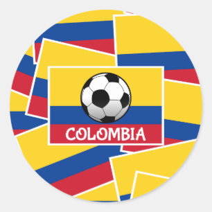Colombia Football Runder Aufkleber