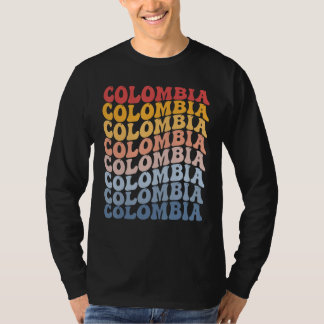 Colombia Groovy Retro Colombian T-Shirt