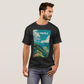 Colombia Illustration Travel Art Vintage T-Shirt (Vorne ganz)
