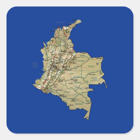 Colombia Map Sticker (Vorderseite)