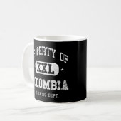 Colombia Property Xxl Sport Uni Athletic Funny Kaffeetasse (Vorderseite Links)