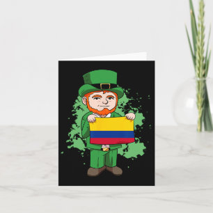Colombia Proud kolumbianische Flagge St. Patricks Karte