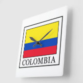 Colombia Quadratische Wanduhr (Winkel)