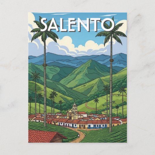 Colombia Salento Postkarte (Vorderseite)