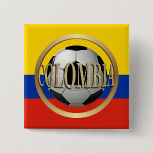 Colombia Soccer Ball Button