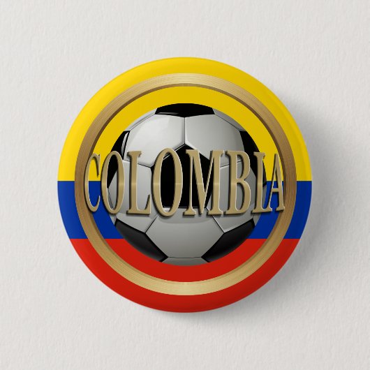 Colombia Soccer Ball Button (Vorderseite)