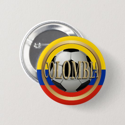 Colombia Soccer Ball Button (Vorne & Hinten)