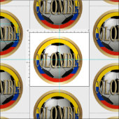 Colombia Soccer Ball Stoff (Kachel)