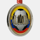 Colombia Soccer Ball Weihnachten Ornament Aus Metall (Rechts)