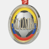 Colombia Soccer Ball Weihnachten Ornament Aus Metall (Links)
