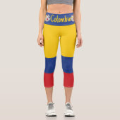 Colombia Soccer Capri Leggings (Vorderseite)