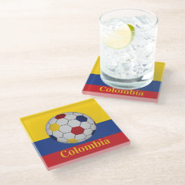Colombia Soccer Poster Glasuntersetzer