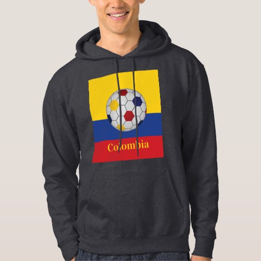 Colombia Soccer Poster Hoodie (Vorderseite)