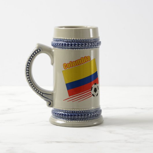 Colombia Soccer Team Bierglas (Links)
