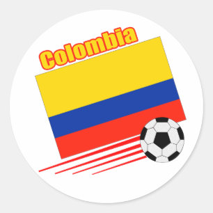 Colombia Soccer Team Runder Aufkleber