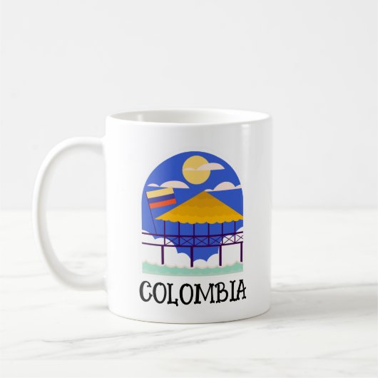 Colombia Vintage Travel Kaffeetasse (Links)