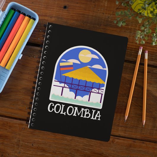 Colombia Vintage Travel Notizblock