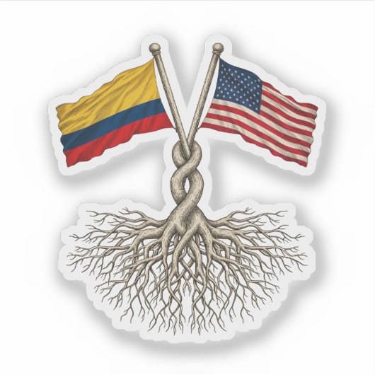 Colombian - American Aufkleber (Vorderseite)