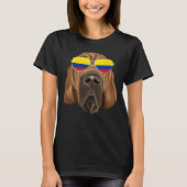 Colombian Flag Bloodhound Dog Colombia Pocket T-Shirt (Vorderseite)