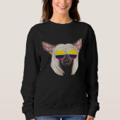 Colombian Flag Chinese Crested Dog Colombia Pocket Sweatshirt (Vorderseite)