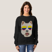 Colombian Flag West Highland White Terrier Dog Poc Sweatshirt (Vorne ganz)