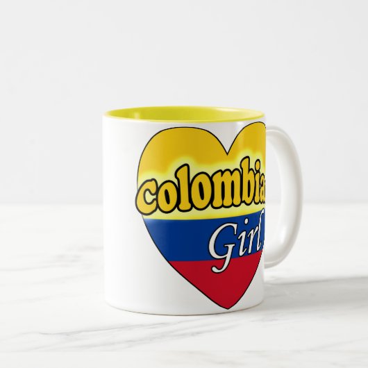 Colombian Girl Zweifarbige Tasse (VorderseiteRechts)