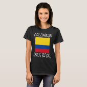 Colombian Girls Rock Flag Colombia Pride Colombian T-Shirt (Vorne ganz)
