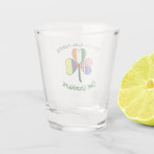 Colombian Irish USA Flags Kleeblatt Personalisiert Schnapsglas (Rückseite)