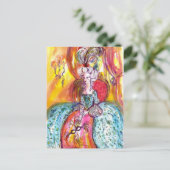 COLOMBINA LADY MIT MASK VENEZIANISCH MASQUERADE POSTKARTE (Stehend Vorderseite)