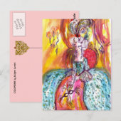 COLOMBINA LADY MIT MASK VENEZIANISCH MASQUERADE POSTKARTE (Vorne/Hinten)