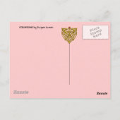 COLOMBINA LADY MIT MASK VENEZIANISCH MASQUERADE POSTKARTE (Rückseite)