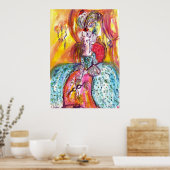 COLOMBINA, LADY MIT MASK Venezianische Maskerade Poster (Küche)