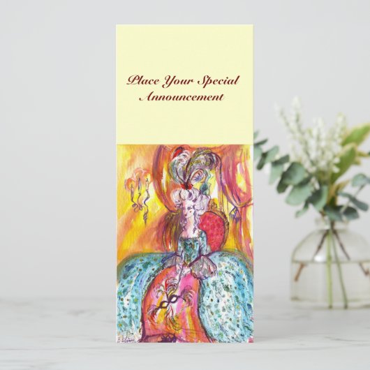 COLOMBINA / MARDI GRAS MASQUERADE BALL ANKÜNDIGUNG (Stehend Vorderseite)