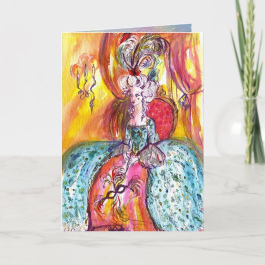 COLOMBINA Venezianische Masquerade Feiertagskarte (Vorderseite)