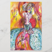 COLOMBINA / Venezianische Masquerade Masken Statio Briefpapier (Vorderseite)