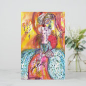 COLOMBINA / Venezianische Masquerade Masken Statio Briefpapier (Stehend Vorderseite)