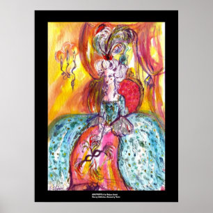 COLOMBINA / Venezianische Masquerade Poster