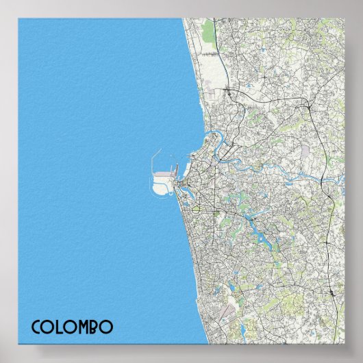 Colombo-Karte Poster (Vorne)
