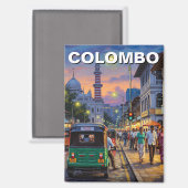 Colombo Sri Lanka Magnet (Vorderseite/Rückseite)
