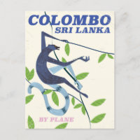 Colombo Sri Lanka Vintages Reiseplakat