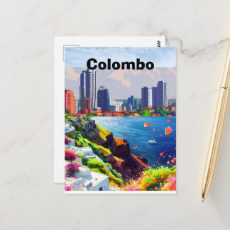 Colombo Travel Printable Poster - Sri Lanka Travel Postkarte