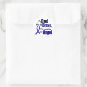 Colon Cancer ANGEL 1 Vater Runder Aufkleber (Tasche)