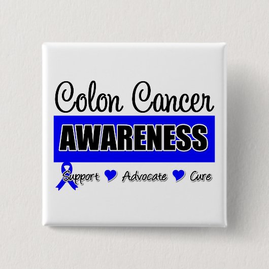 Colon Cancer Awareness Abzeichen Button (Vorderseite)
