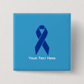 Colon Cancer Awareness Blue Ribbon Button (Vorderseite)