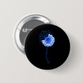 Colon Cancer Awareness Blume Survivor Fighter Button (Vorne & Hinten)
