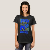 Colon Cancer Awareness Boho Blue Blume T-Shirt (Vorne ganz)
