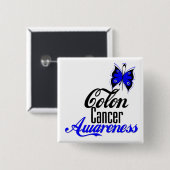 Colon Cancer Awareness Butterfly Button (Vorne & Hinten)