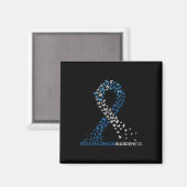 Colon Cancer Awareness Colonoscopy Blue Ribbon Magnet (Vorderseite/Rückseite)
