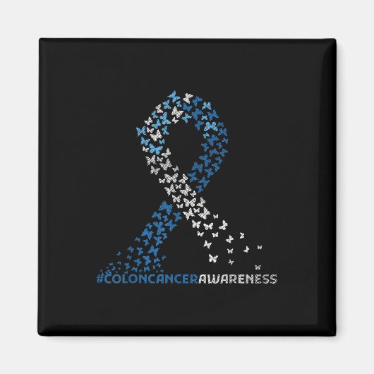 Colon Cancer Awareness Colonoscopy Blue Ribbon Magnet (Vorne)