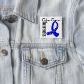 Colon Cancer Awareness Gemstone Ribbon Button (Beispiel)